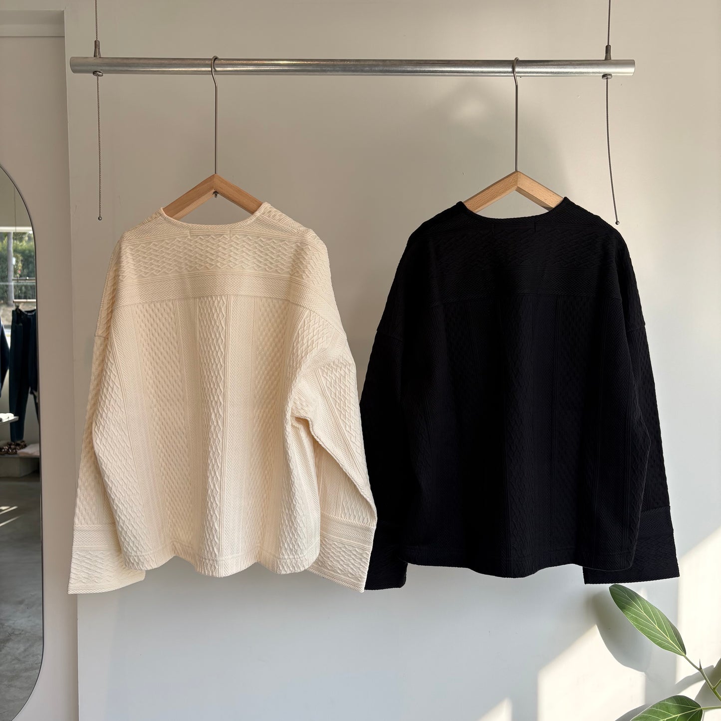 porter des boutons//マルチジャガードカーディガン　P-25068