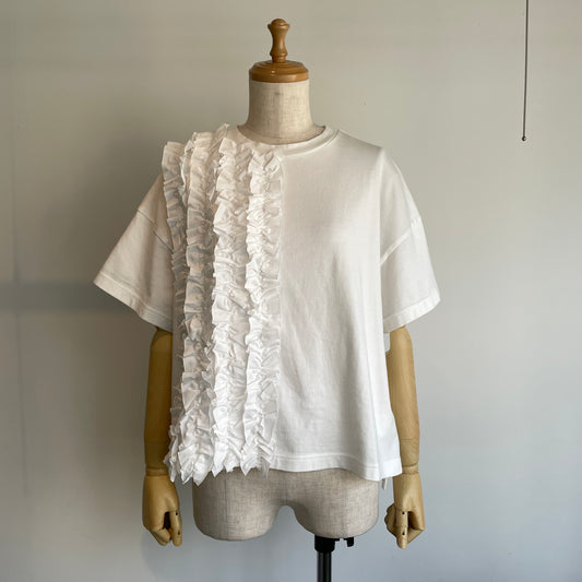 universaltissu//クラシック天竺 フリルTシャツ　US251CT023