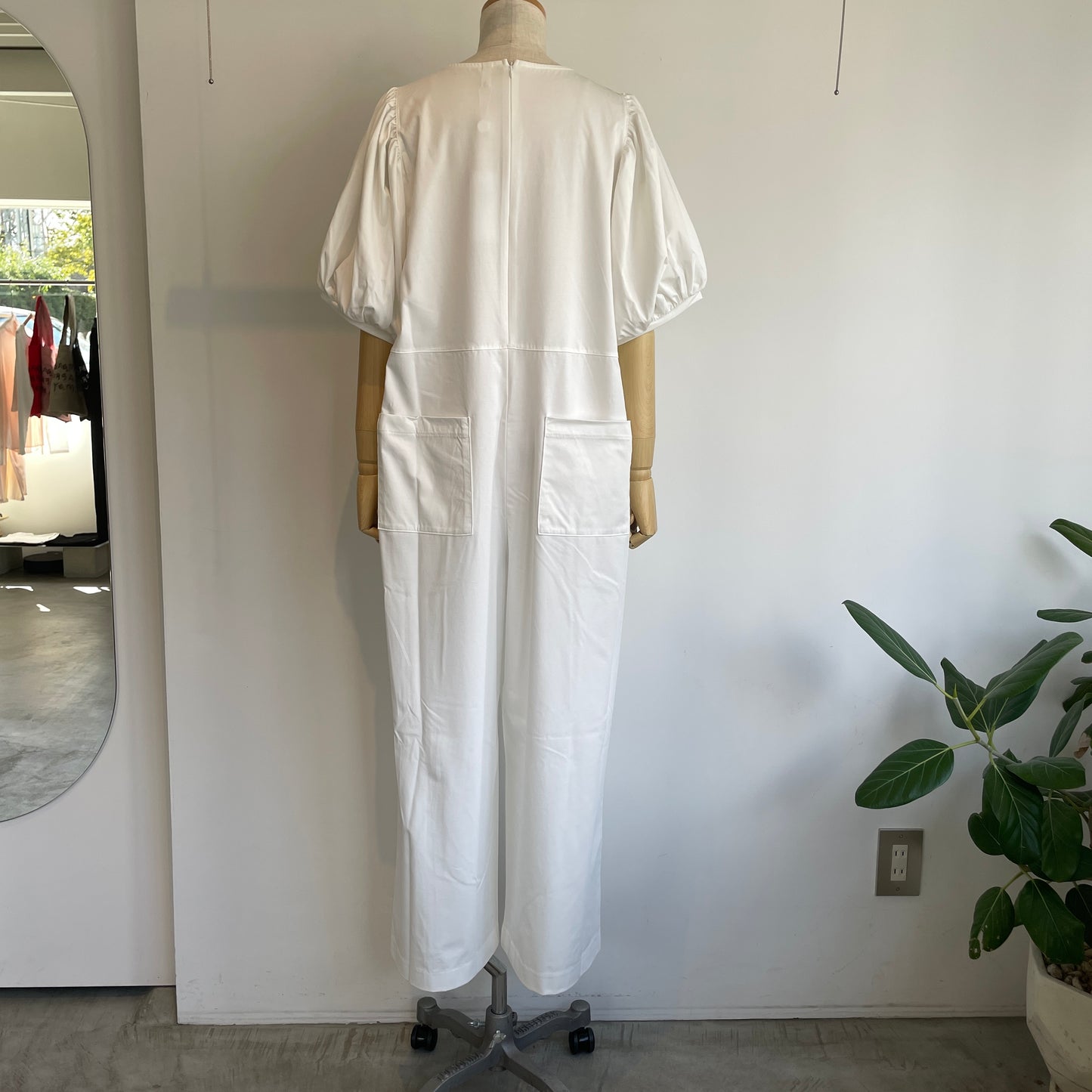 universaltissu//ソルシールドハイゲージ天竺ボリュームスリーブオールインワン　UT261CT013