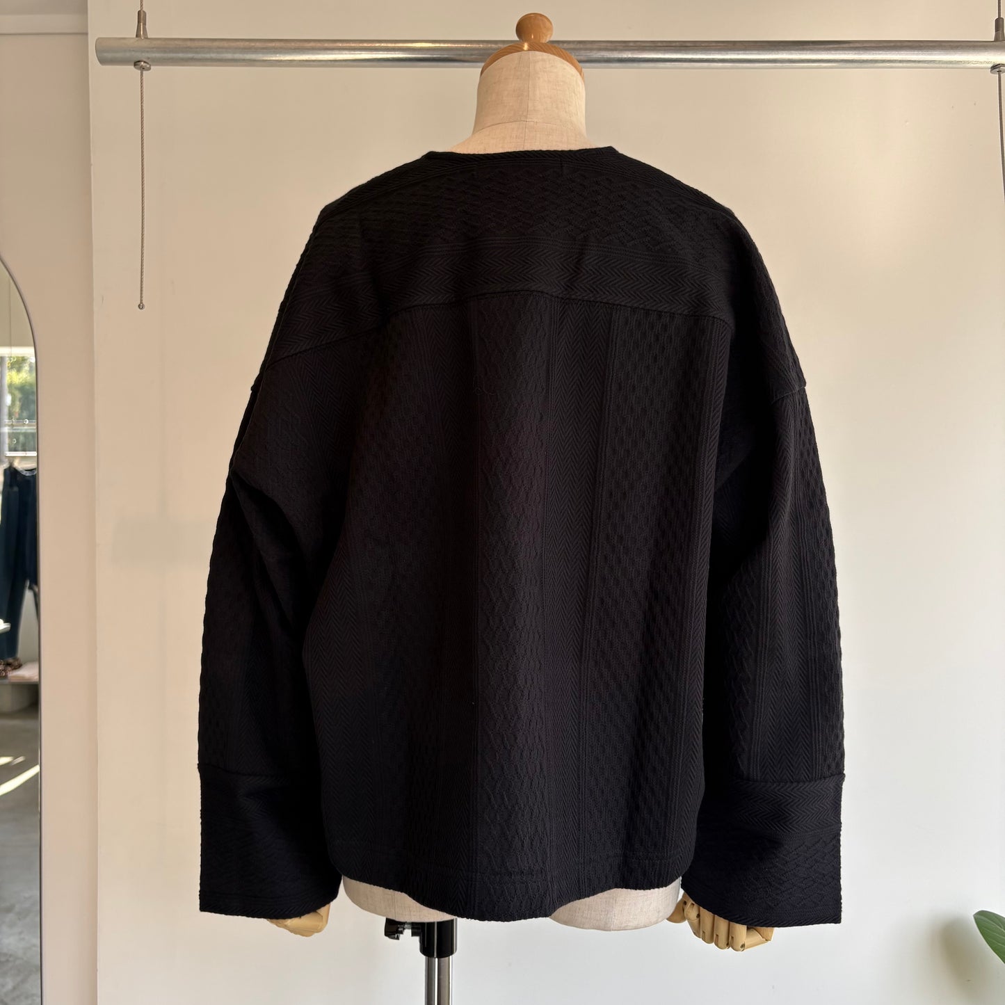 porter des boutons//マルチジャガードカーディガン　P-25068