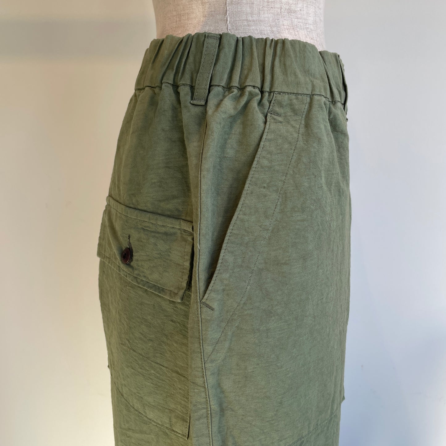 handsofcreation//綿麻リバーシブルカルゼファナージュワークパンツ　0161302