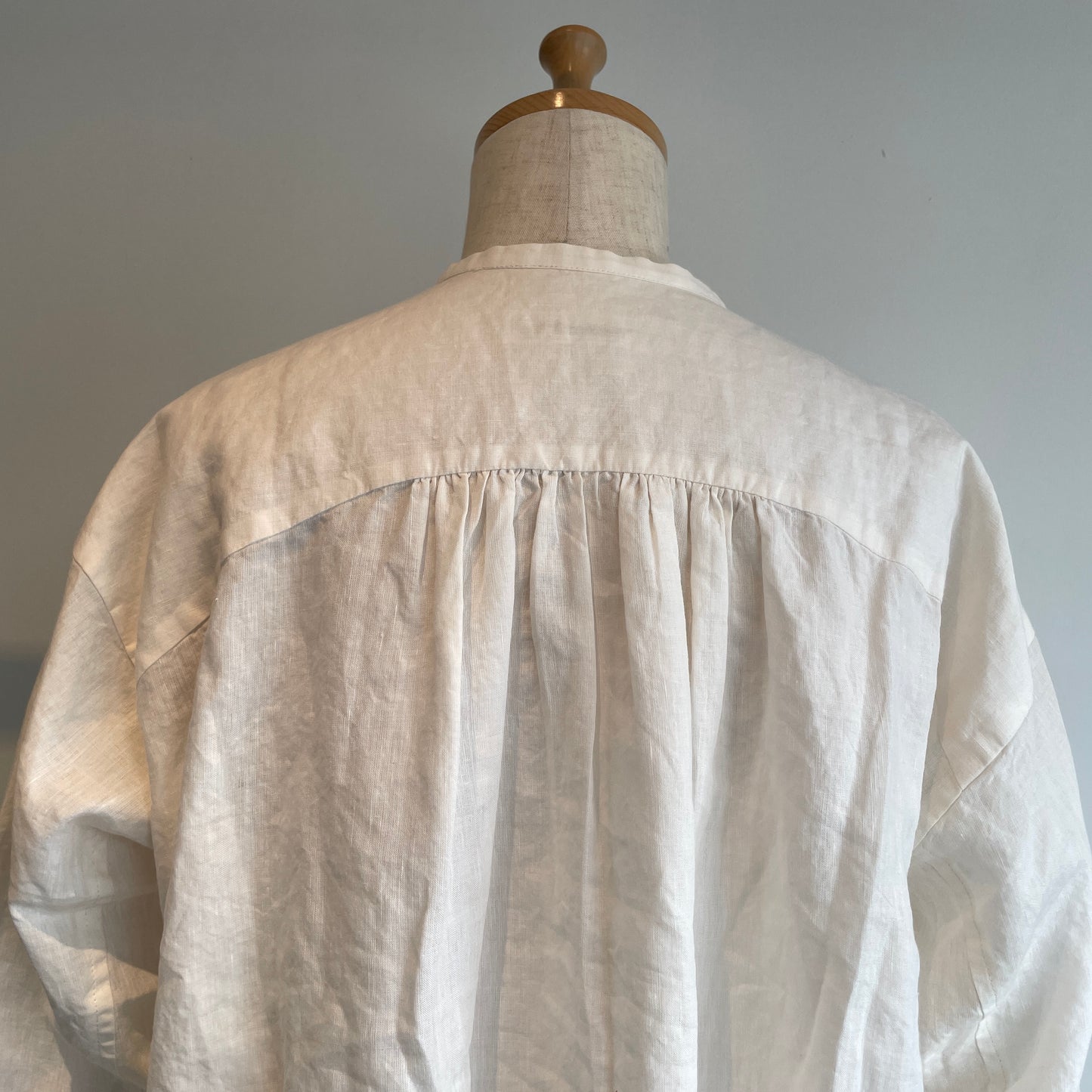 handsofcreation//Linen/Ra/chambrayプチスタンドタックフリルBL 01610612