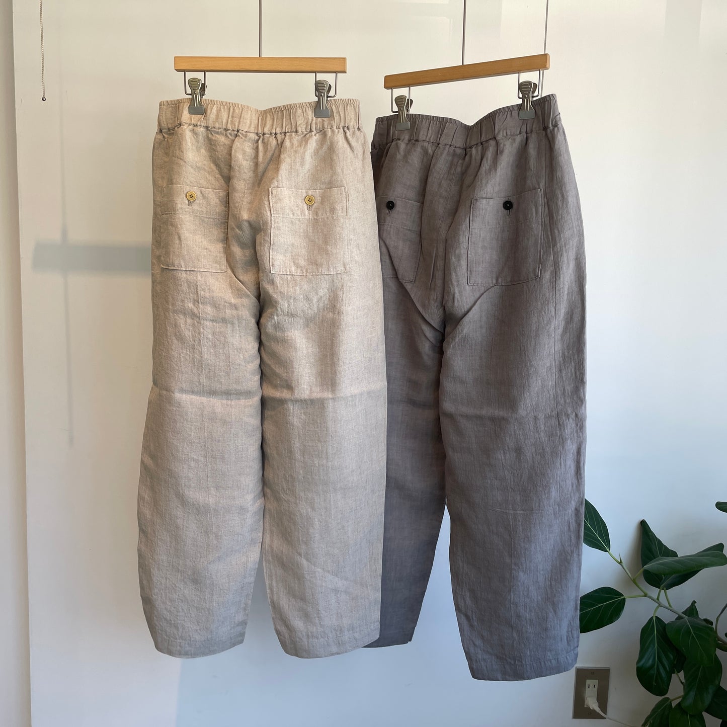 handsofcreation//60/-Linen桐七炊きオーバルテーパードパンツ　01630325