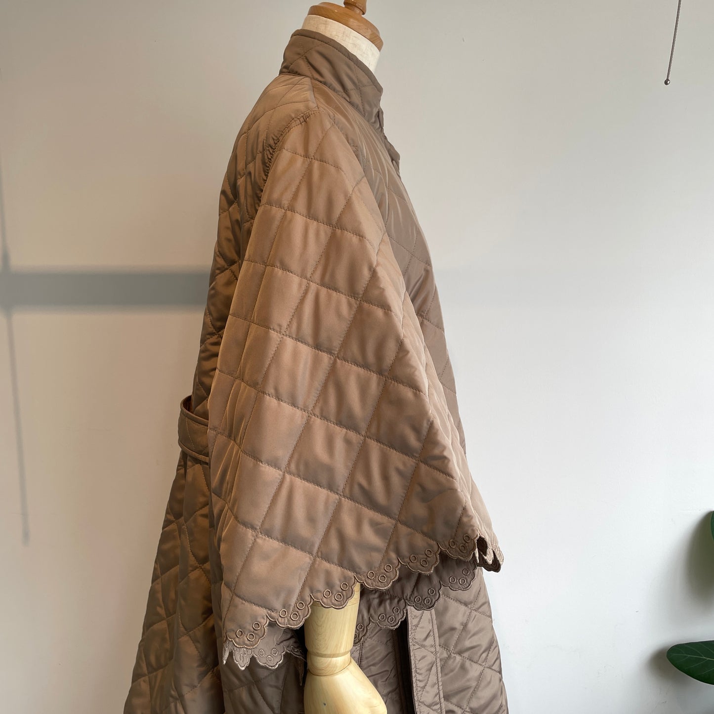 porterdesboutons//キルティングスカラップポンチョコート　P-14-1-057