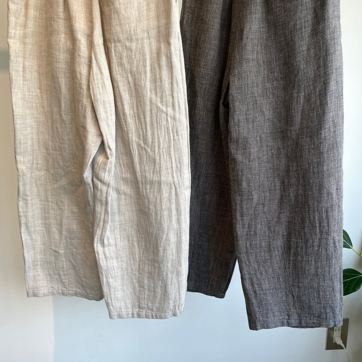 yuni //Hemp/C heringbone back gum パンツ　1701PT038261