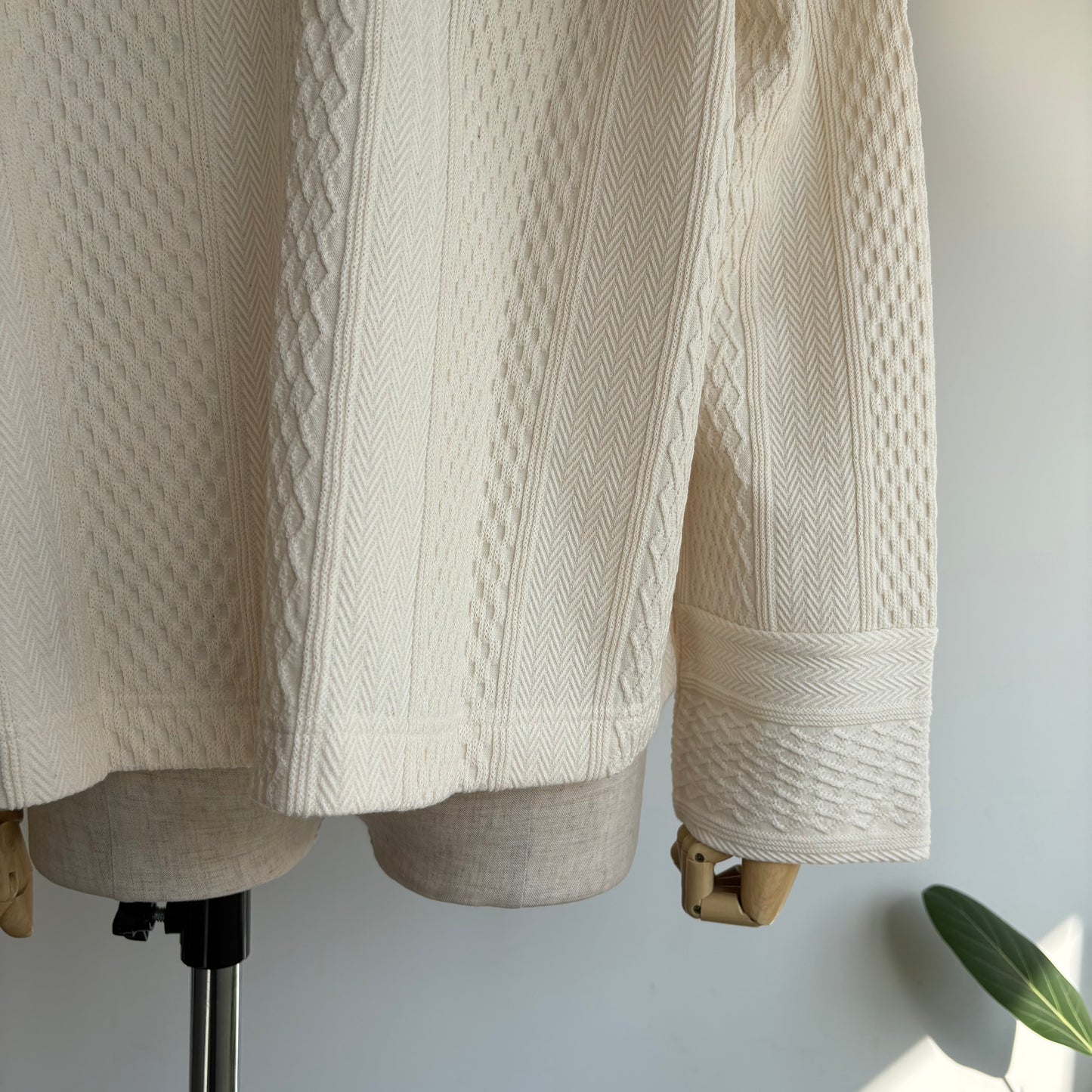 porter des boutons//マルチジャガードカーディガン　P-25068