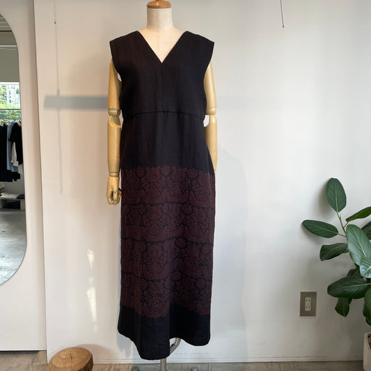 qiri //irasos embroidery ジャンパードレス　6301OP004252