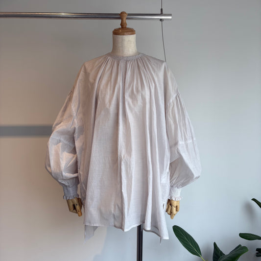 yuni//100/1Cotton/Cupra gather sleevesブラウス　1701BL1701BL017261