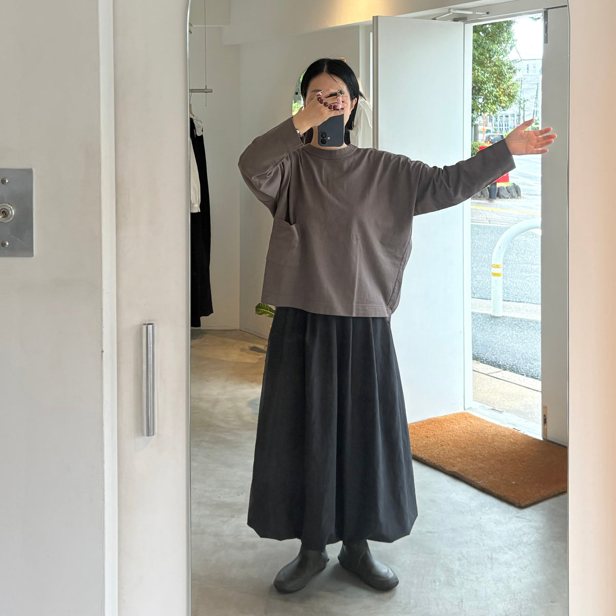 handsofcreation//16/-JPN天竺ドロップショルダーポケットPO 02640827
