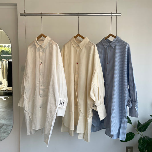 MarchAprilMay//param shirts パラムシャツ(バックオープンシャツ)