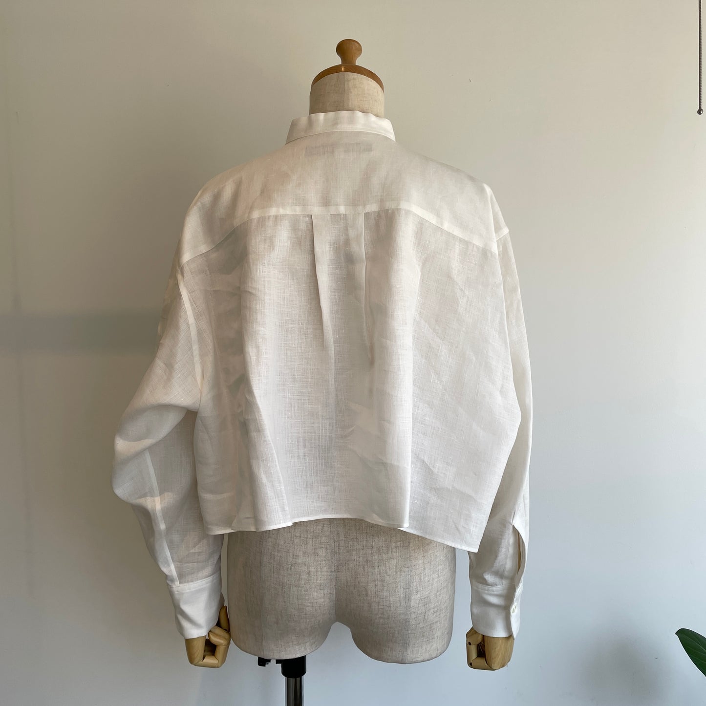 HAVERSACK //リネンポプリンクロップドフリルシャツ　622623