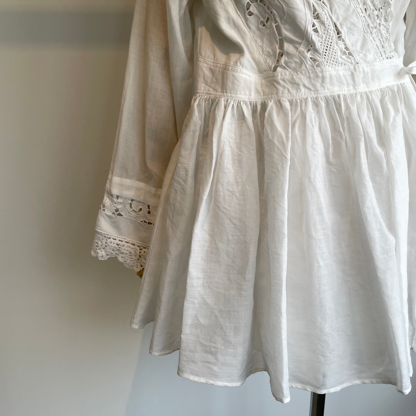heriter//bobbin lace cutwork parts blouse HO-00-3079