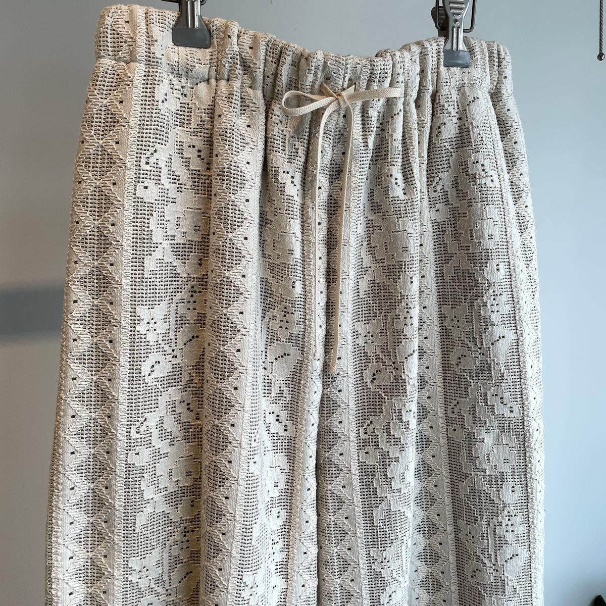 qiri//field flower lace ギャザーパンツ  6301PT008262