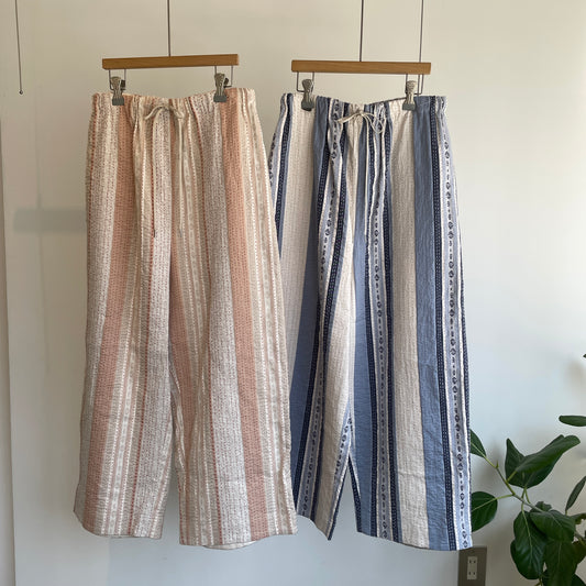 qiri//kantha jacquard gather pants  6301PT002261