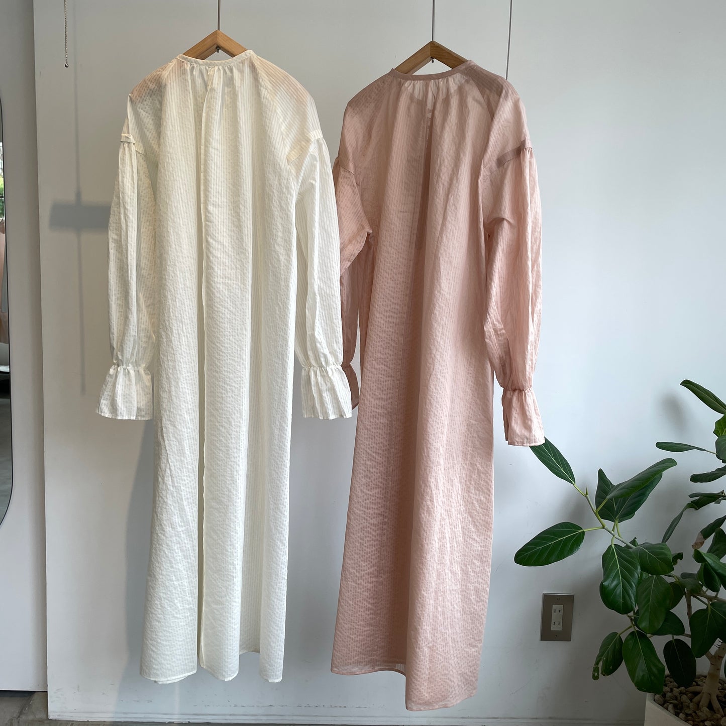 yuni //C/Pe stripe gather sleeves OP 1701OP019261