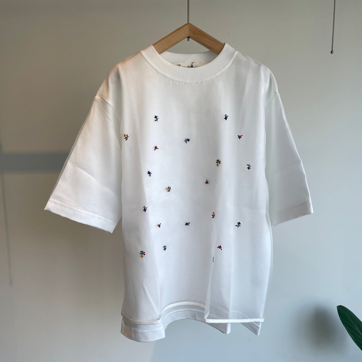 porter des boutons//Petite fleurドゥーブルTシャツ　P21-3-035