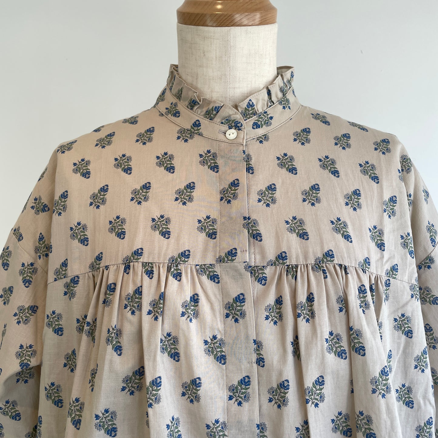 handsofcreation//antiquecalicopattern ptスタンドフリルBL 01610606