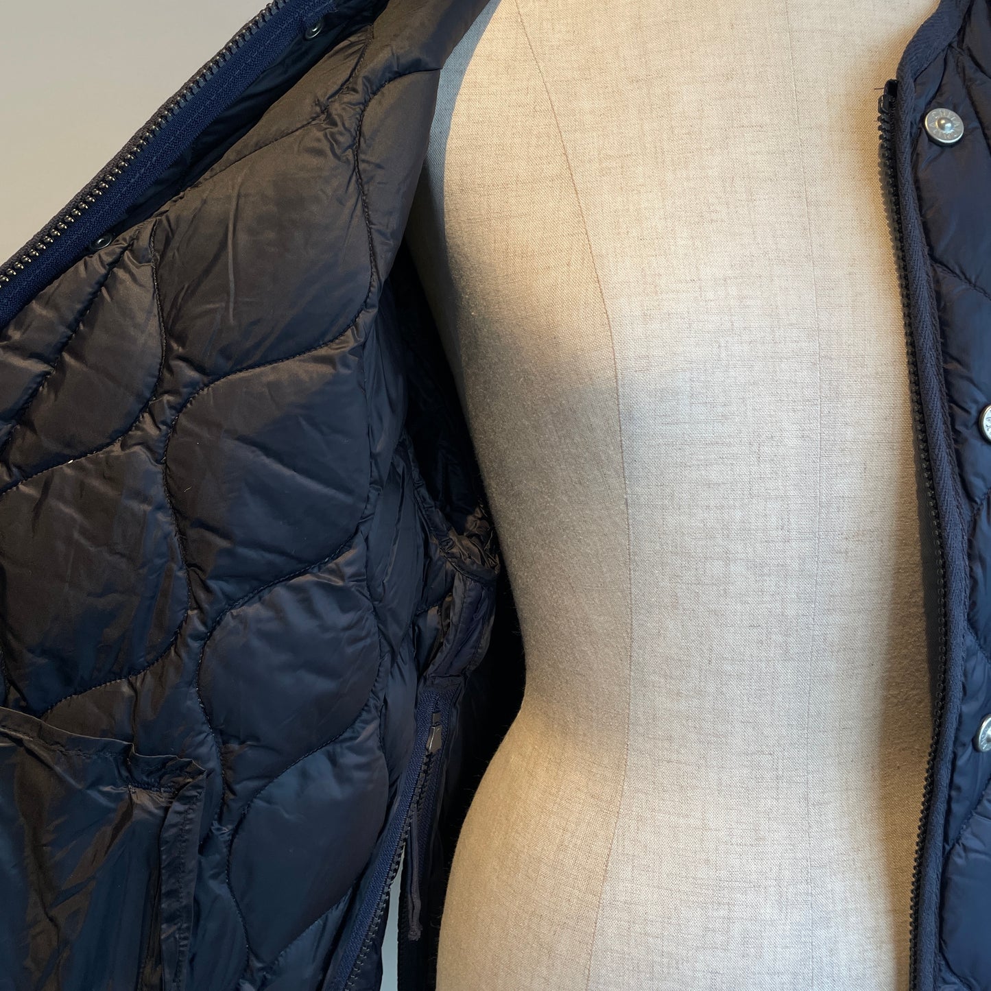 TAION//ミリタリー M65 ライナーWジップ ショートダウンジャケット-ソフトシェル TAION -M65LSZBML-1SHORT