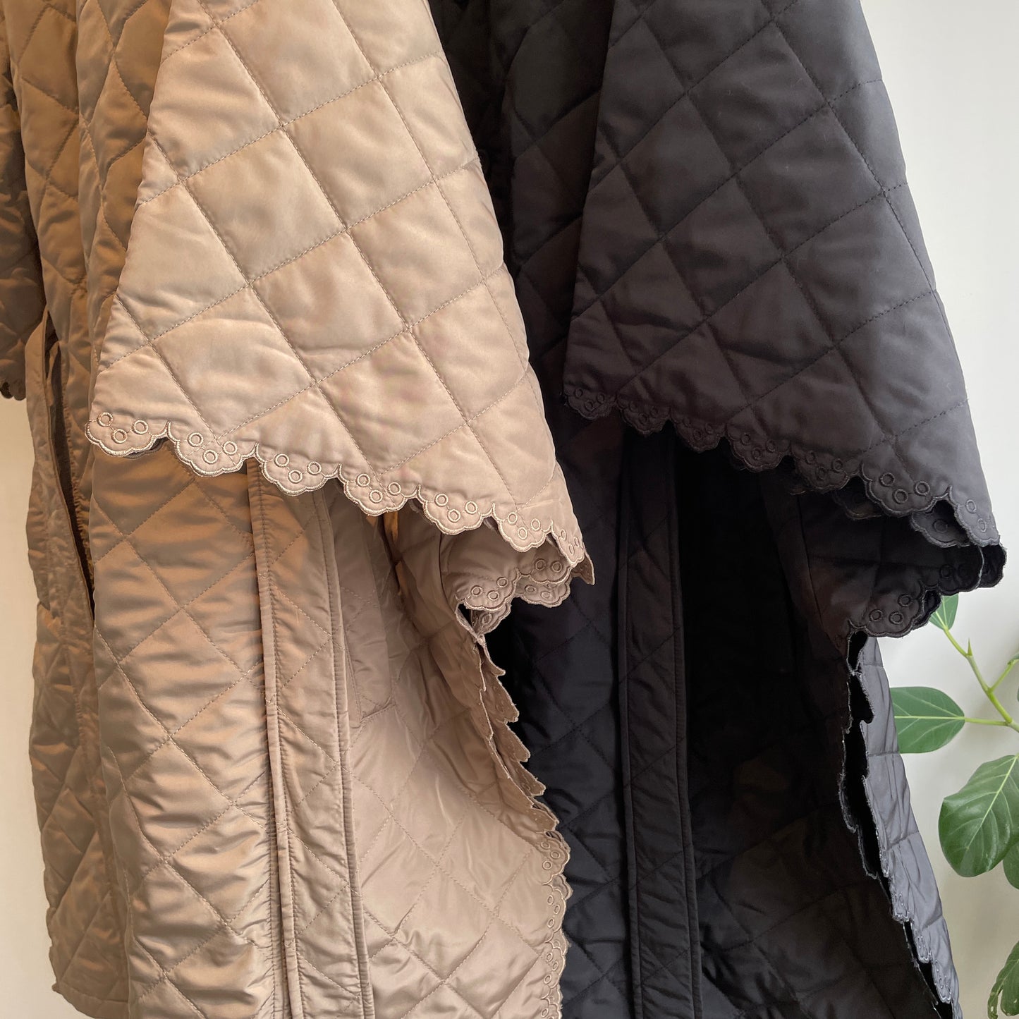 porterdesboutons//キルティングスカラップポンチョコート　P-14-1-057