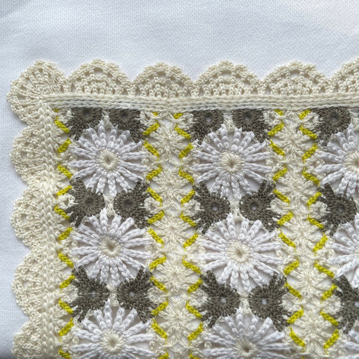 yuni//Cotton裏毛 color lace プルオーバー　1701CT001262