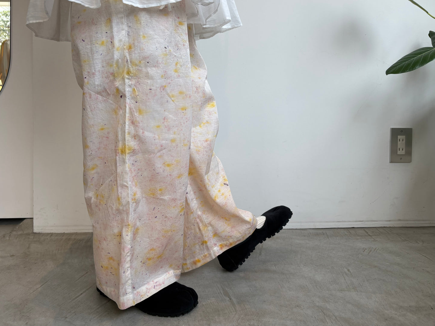 Oo//bundle dyeワイドイージーパンツ