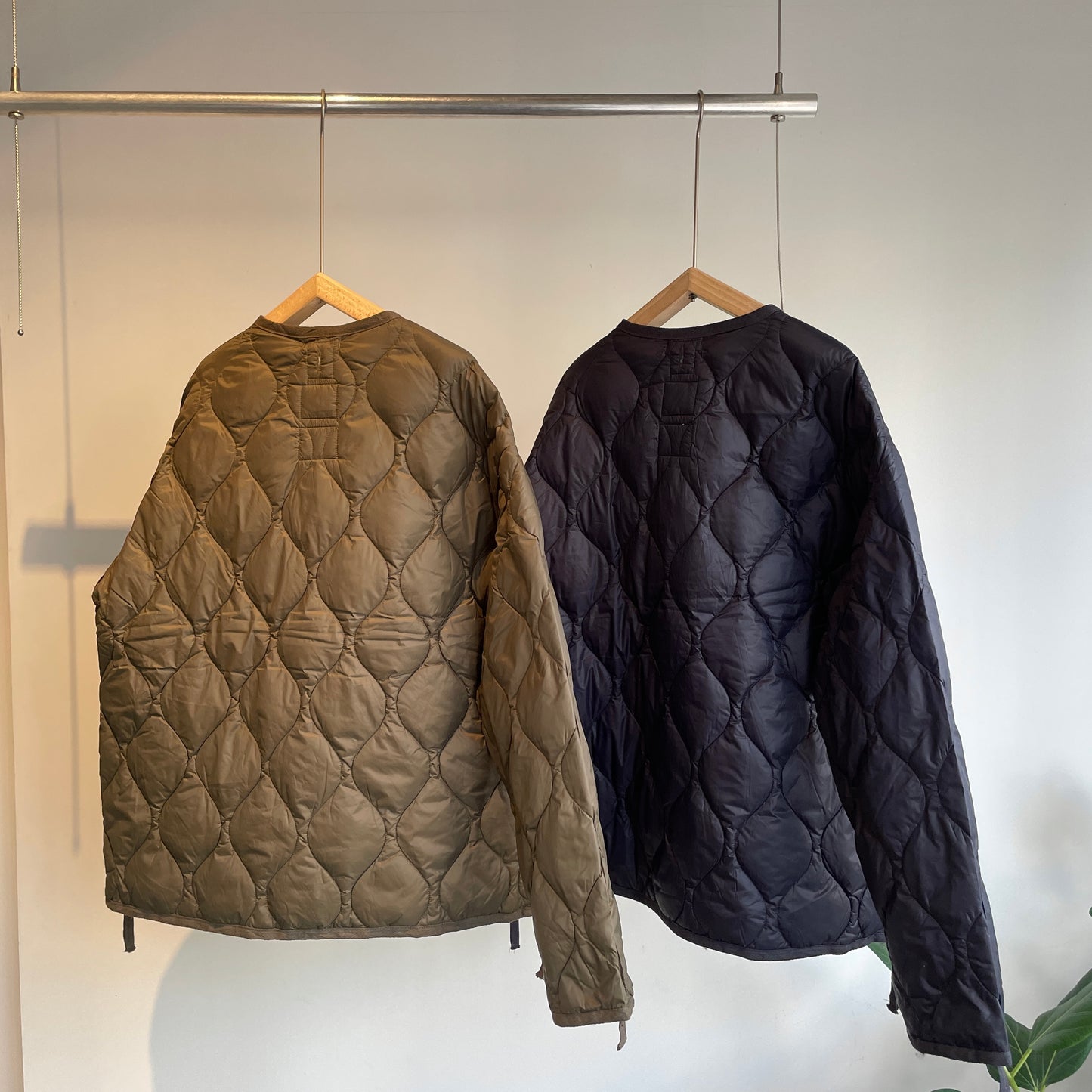 TAION//ミリタリー M65 ライナーWジップ ショートダウンジャケット-ソフトシェル TAION -M65LSZBML-1SHORT