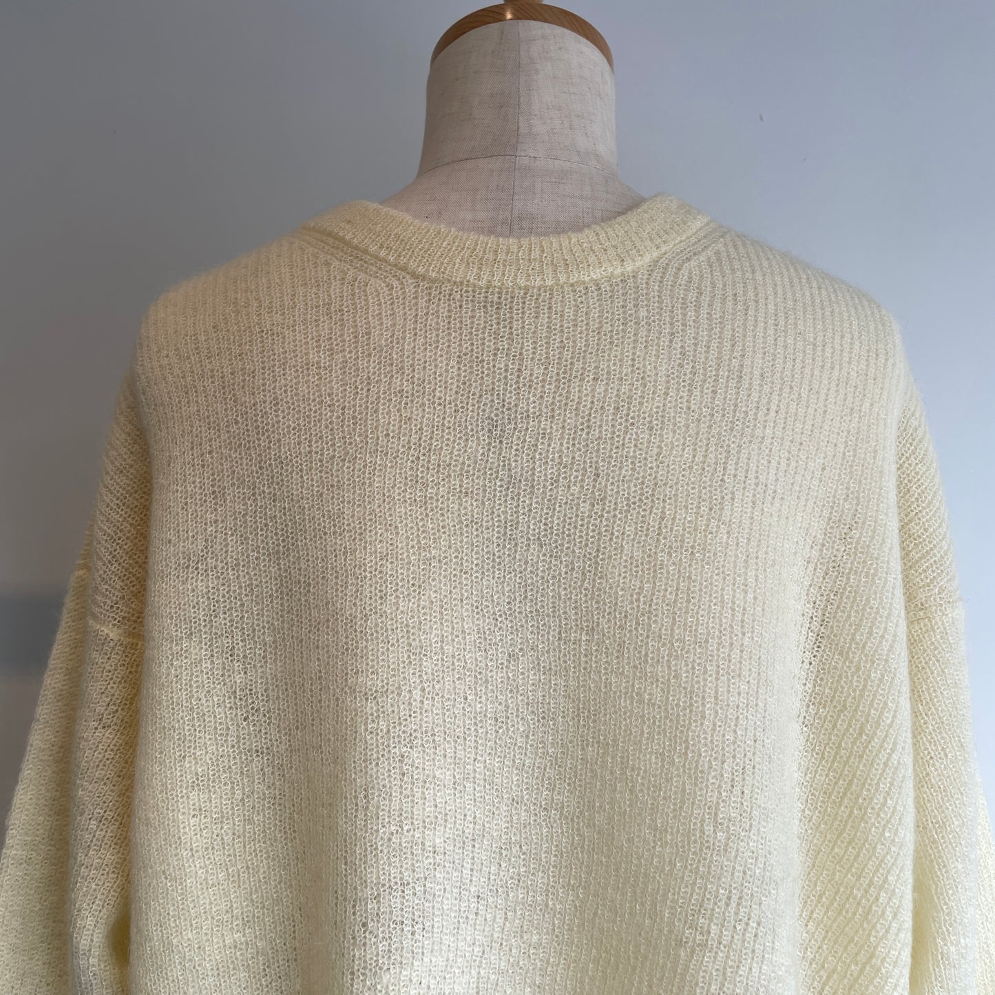 handsofcreation//モヘヤウール9G片畦ボリュームスリーブ2wayカーディガン　1540722