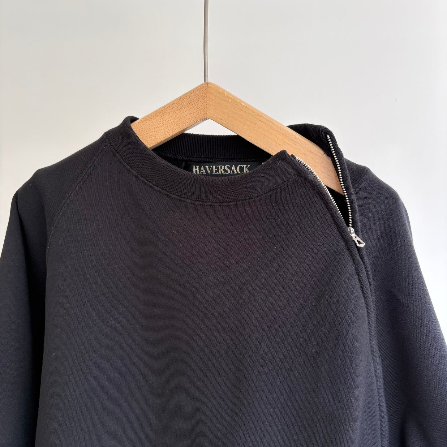 haversack//高密度裏毛クルーネックシームZIPスエットシャツ　612620