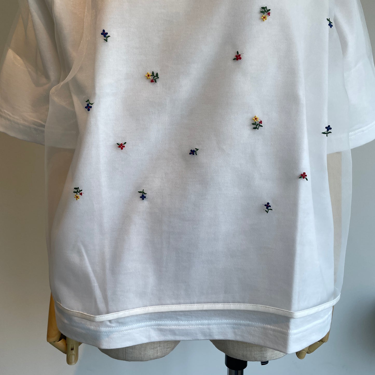 porter des boutons//Petite fleurドゥーブルTシャツ　P21-3-035