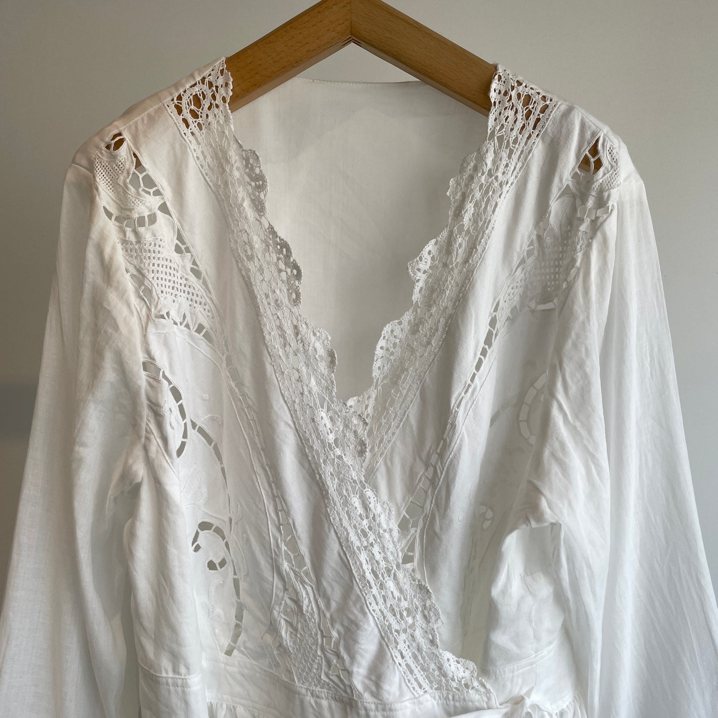 heriter//bobbin lace cutwork parts blouse HO-00-3079