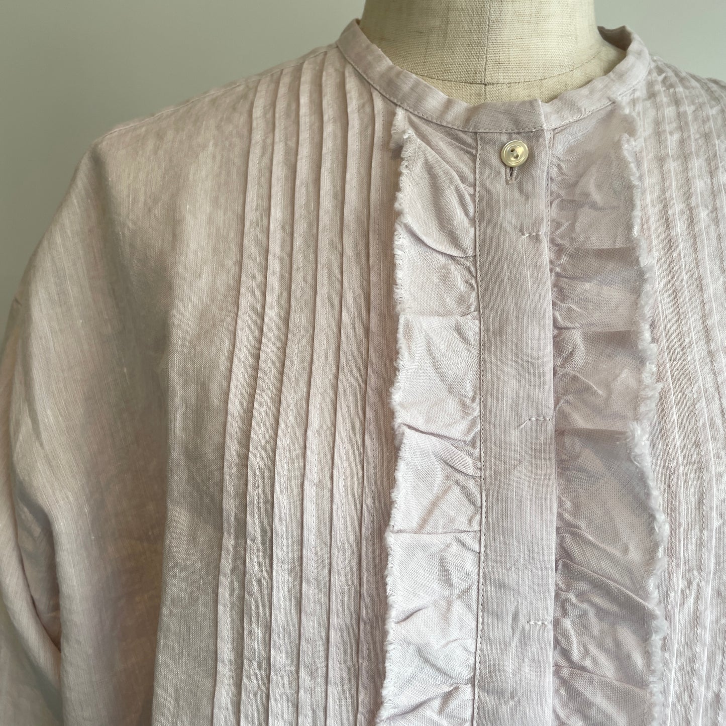 handsofcreation //Linen/Ra/chambrayプチスタンドタックフリルBL 01610612