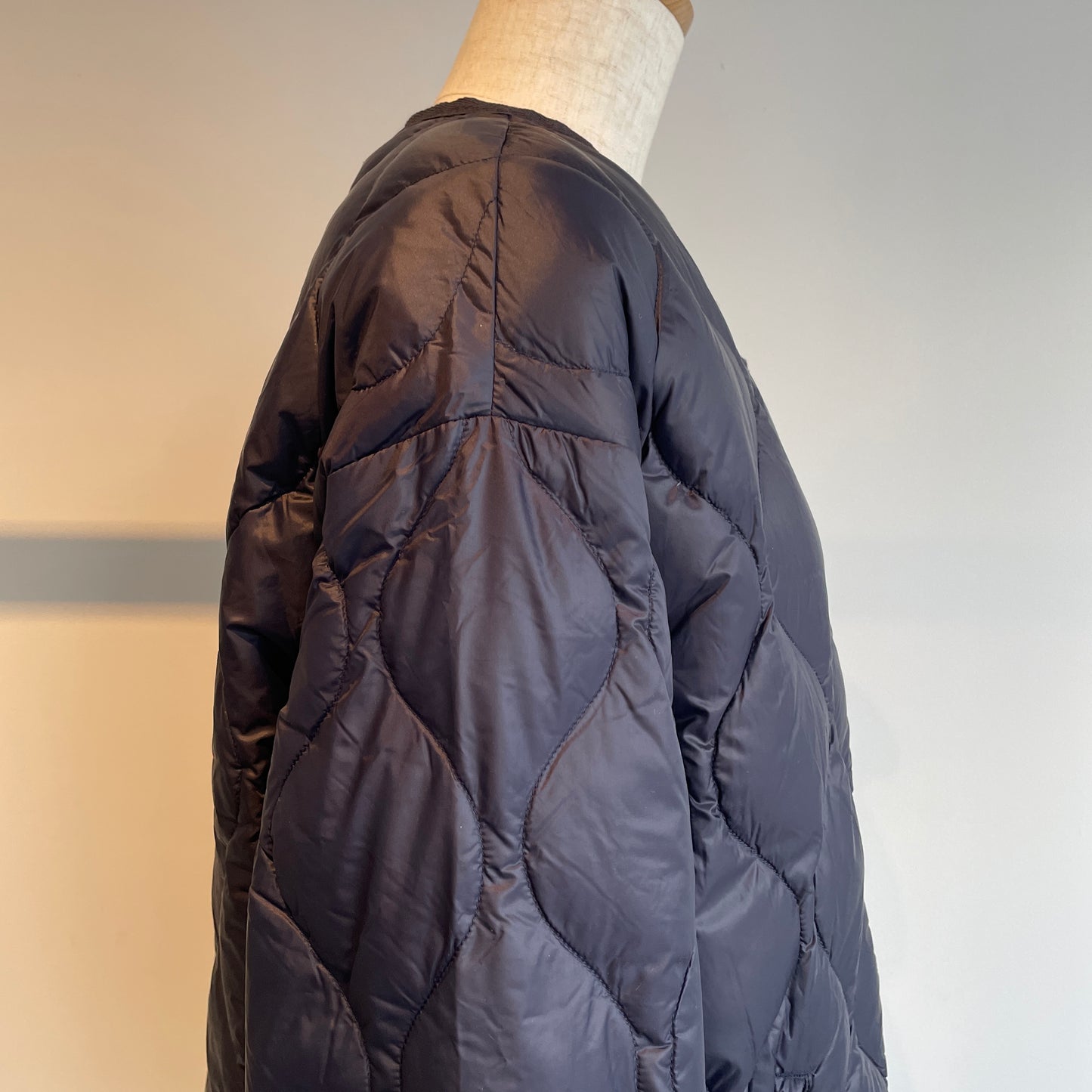 TAION//ミリタリー M65 ライナーWジップ ショートダウンジャケット-ソフトシェル TAION -M65LSZBML-1SHORT