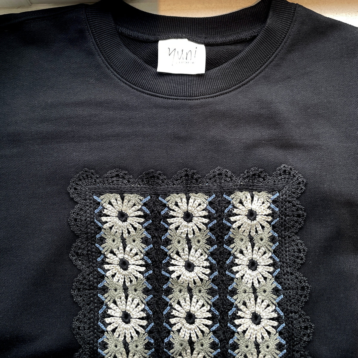 yuni//Cotton裏毛 color lace プルオーバー　1701CT001262