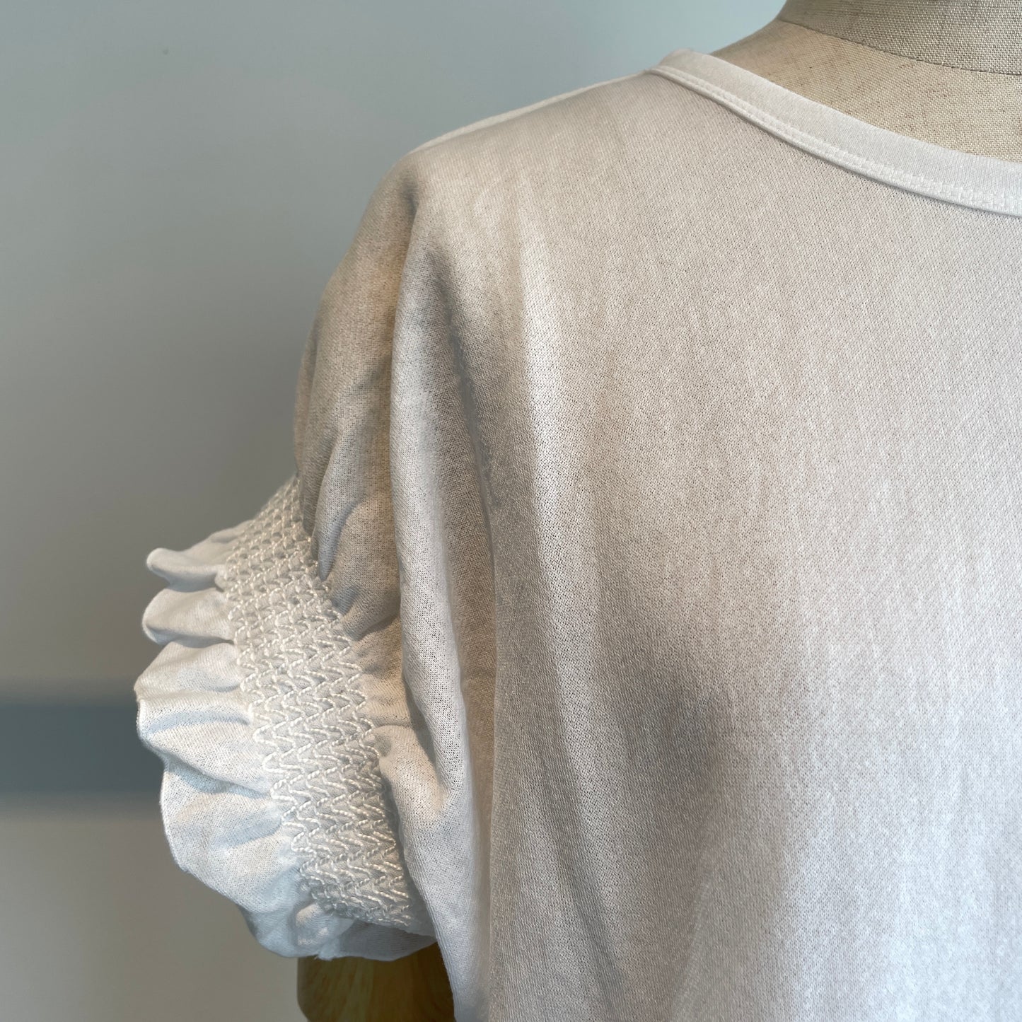 yuni//強撚C/Ny sheer gather sleeve PO  1701CT008261
