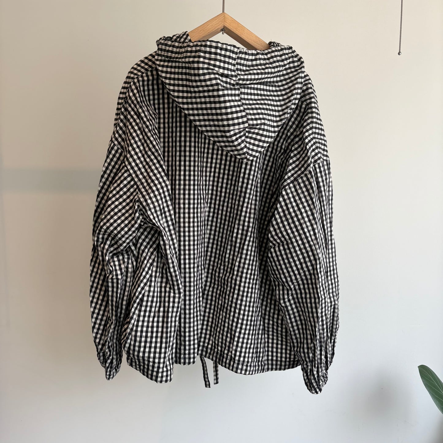 yuni//Cottoncupra ギンガムhooded パーカー　　1701BL022262