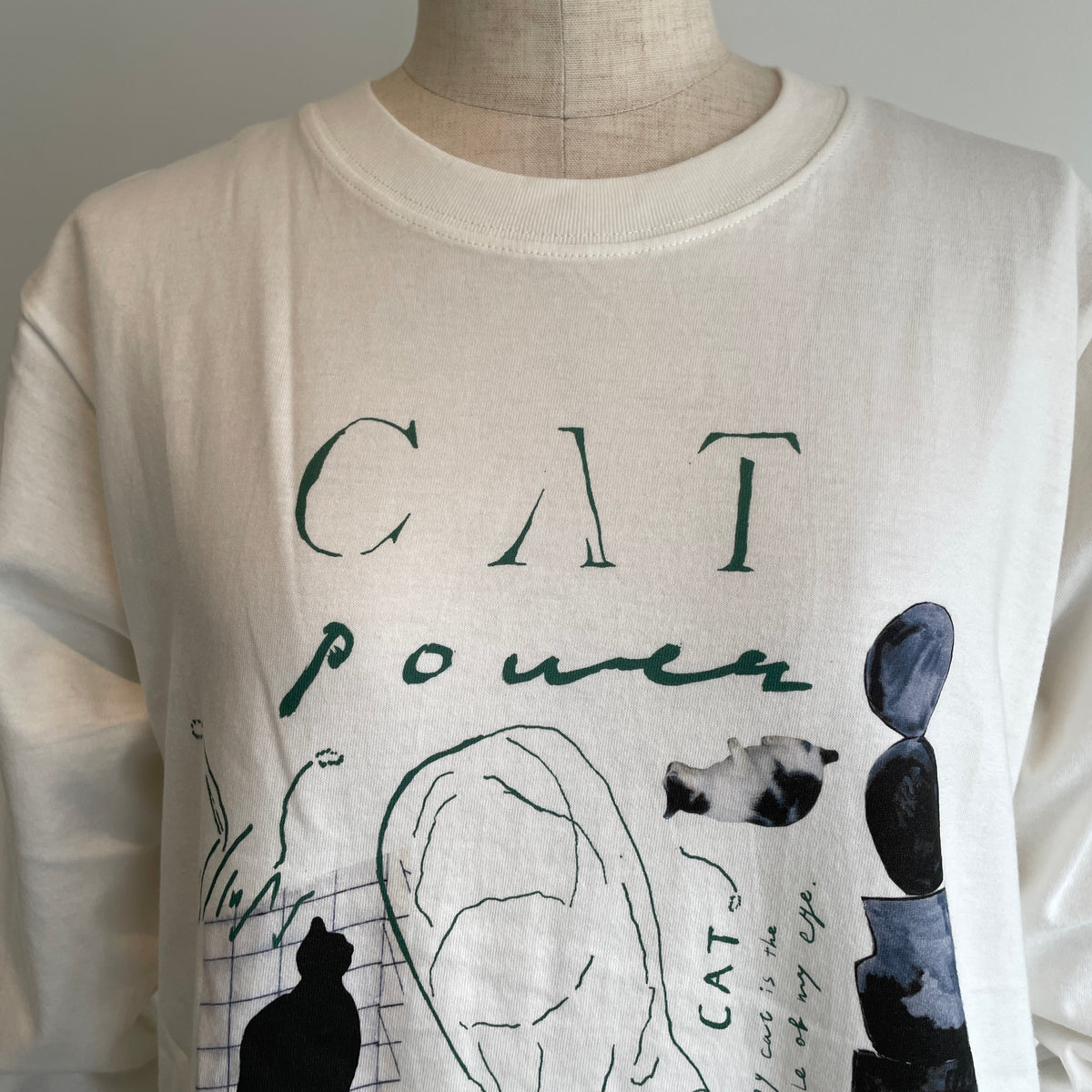 sweetlittlenothing//catpower ロングスリーブTシャツ