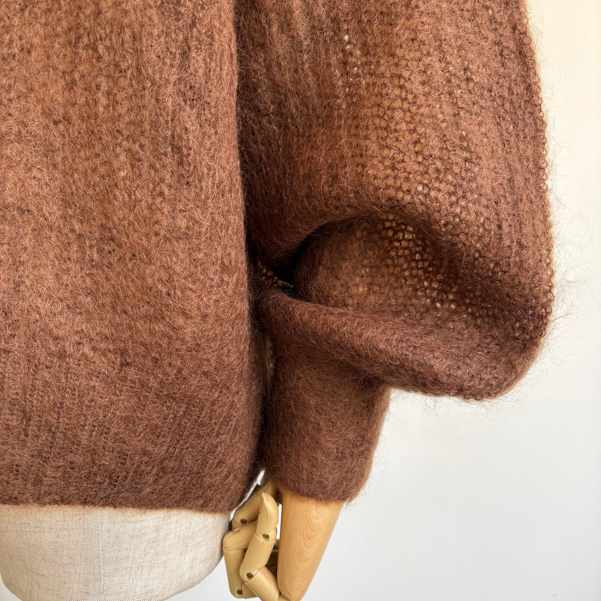 heriter//beads embroidery mohair cardigan  H0-00-1007
