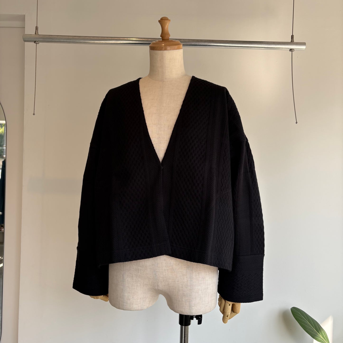 porter des boutons//マルチジャガードカーディガン　P-25068