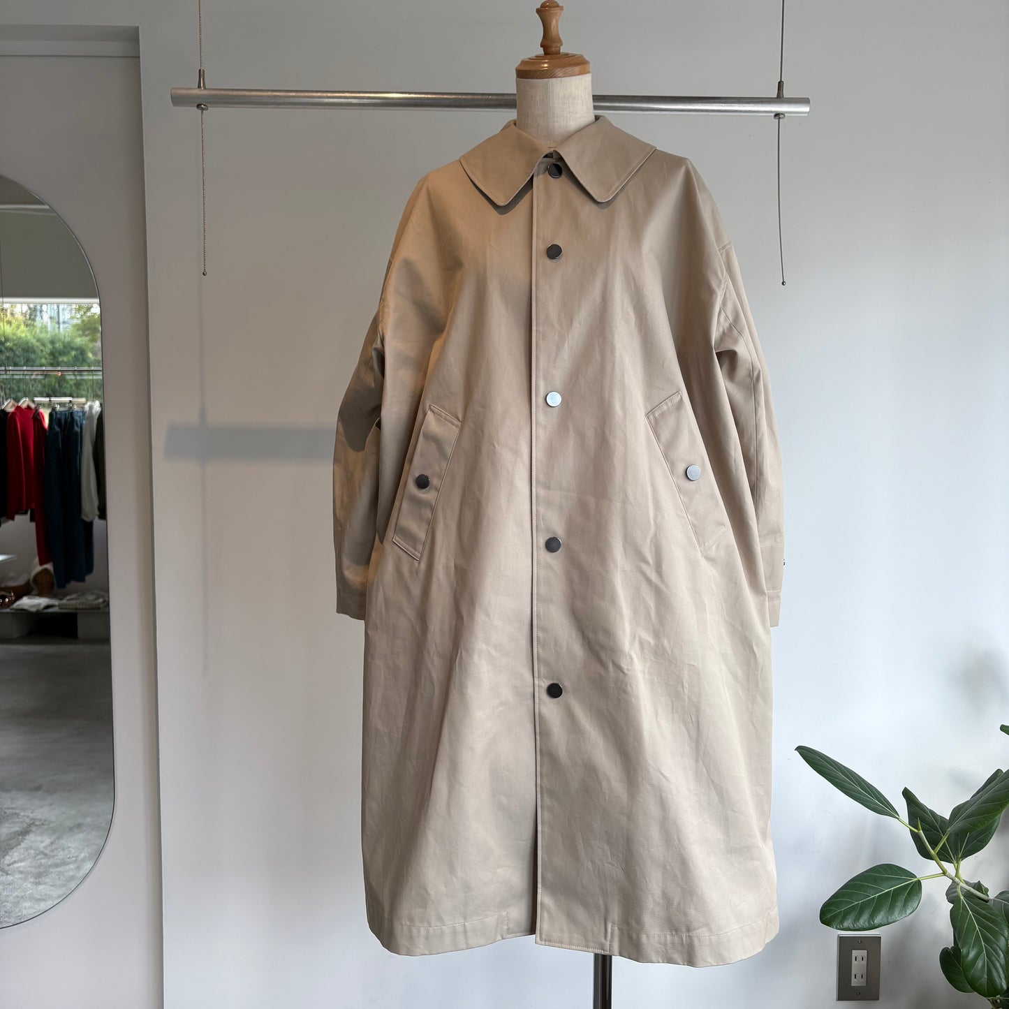 handsofcreation//2/60シャンブレーギャバ撥水ステンコート　2610001