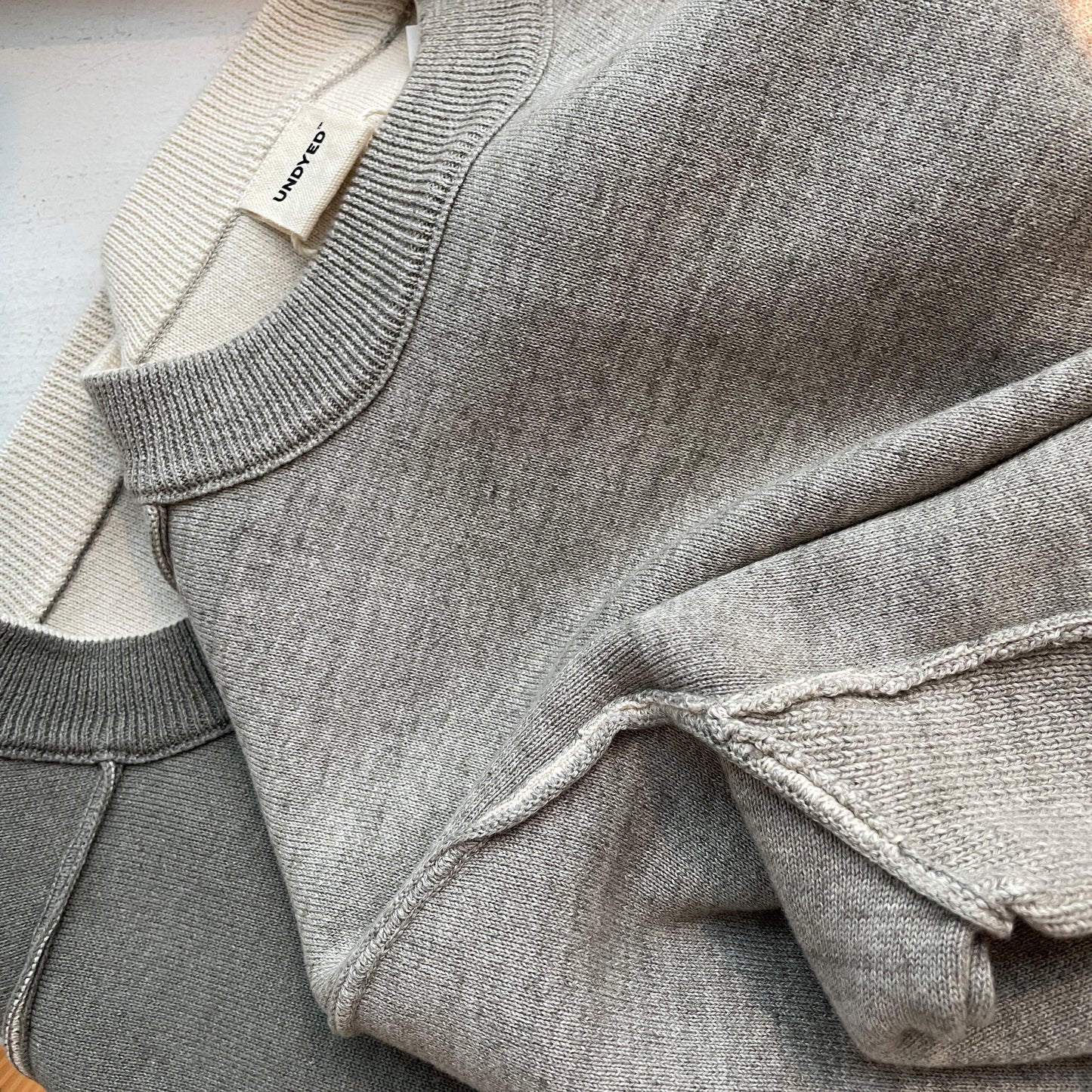 UNDYED //KNIT WFACE TRIM CREW