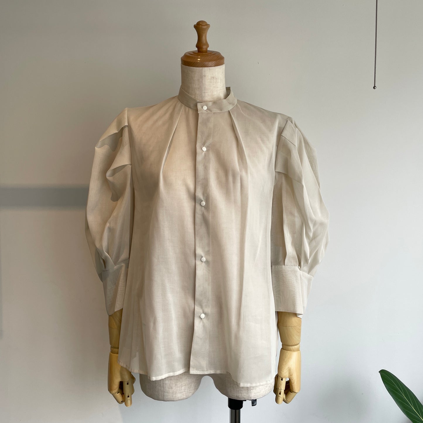 itochi //100/2 cotton organdy transparent blouse