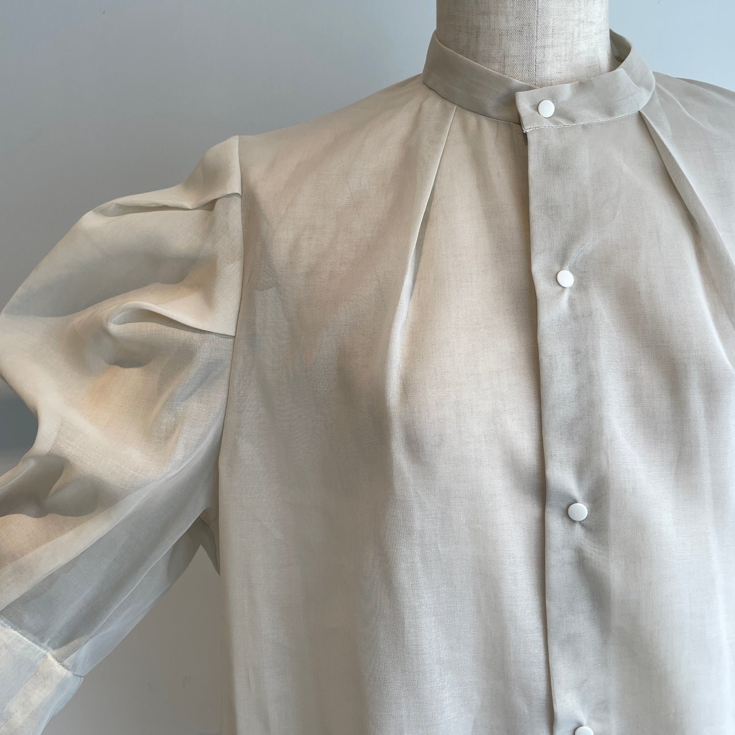itochi //100/2 cotton organdy transparent blouse