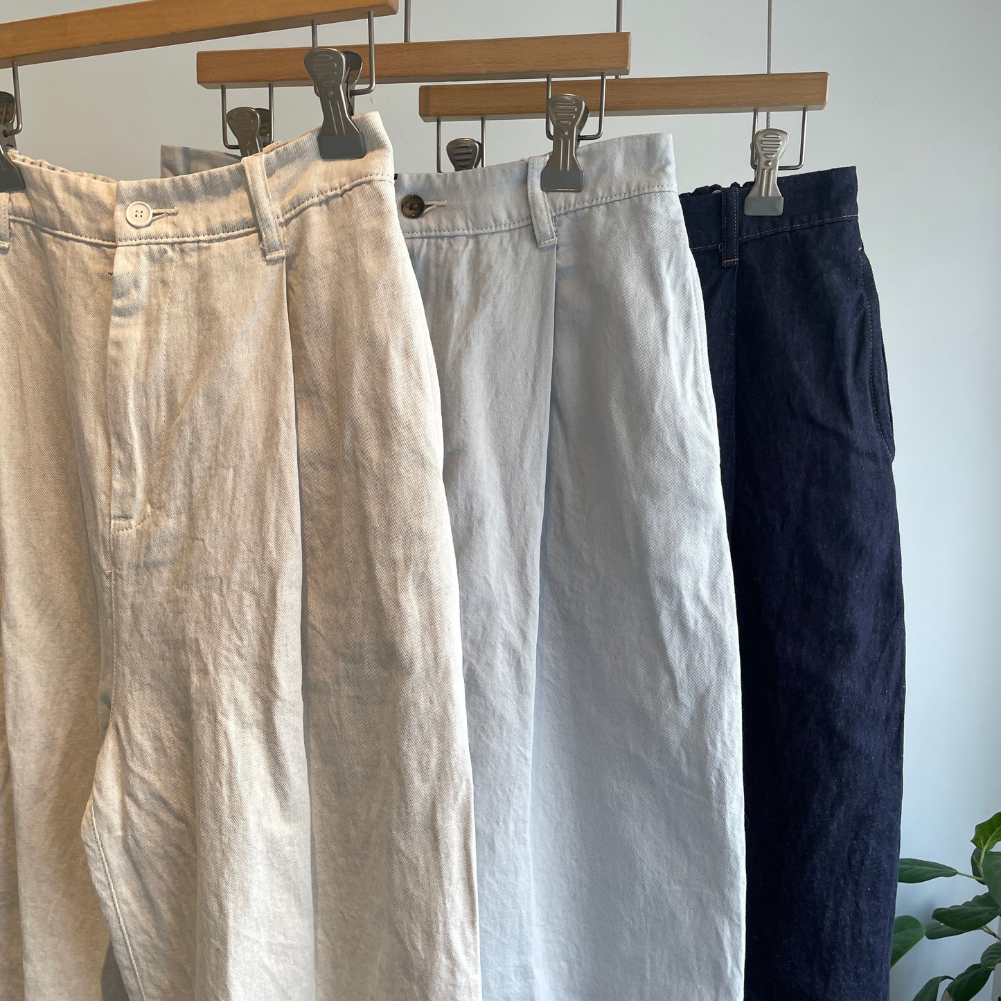 yuni //Cotton/Linen denim back gum パンツ　1701PT017261