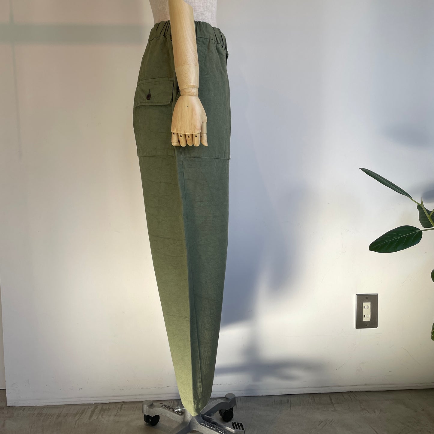 handsofcreation//綿麻リバーシブルカルゼファナージュワークパンツ　0161302