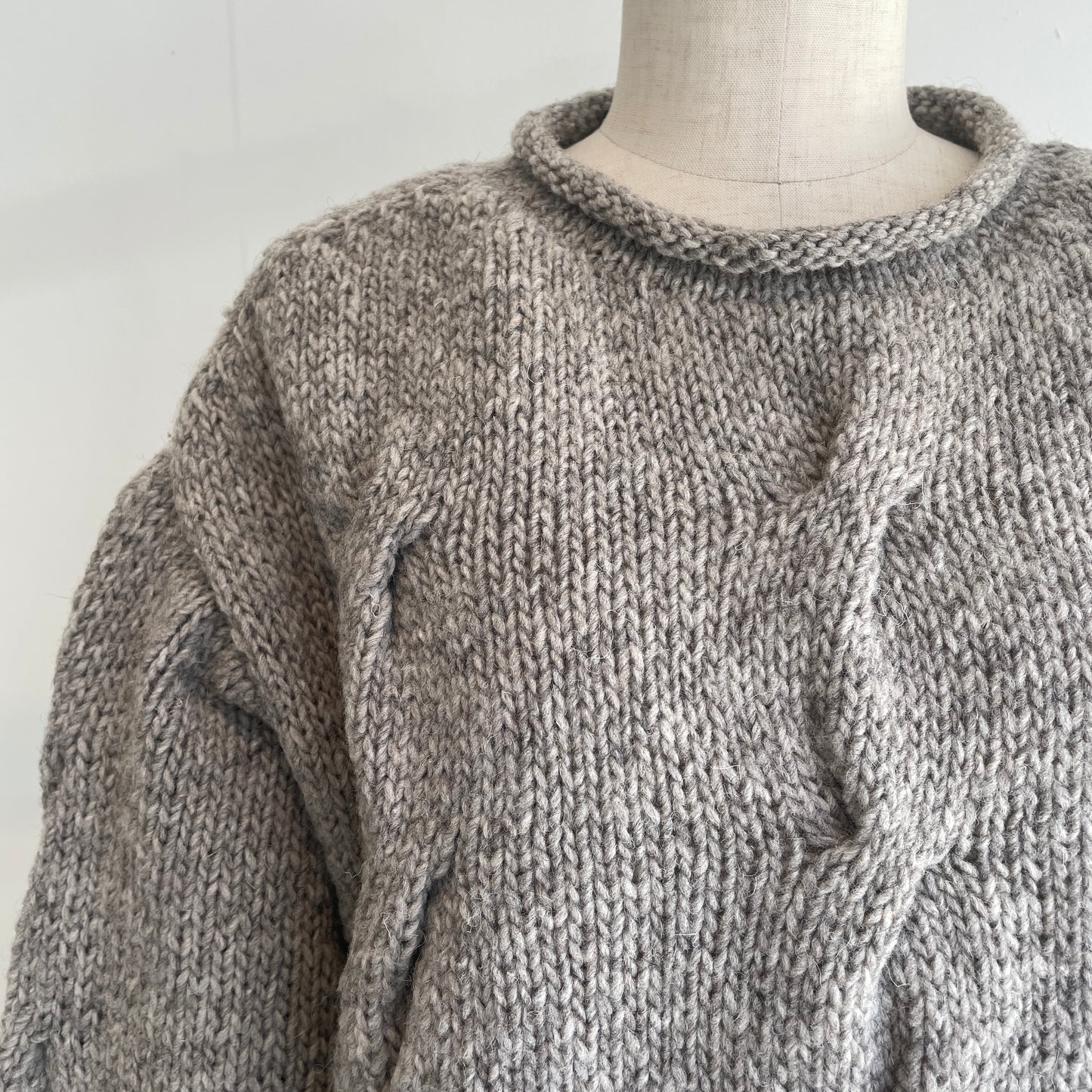 handsofcreation//ローゲージニット手編みBigケーブルP/O 01540724