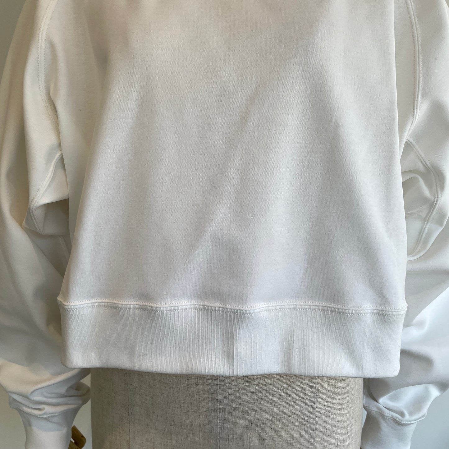 HAVERSACK //強撚スムースクルーネッククロップドラグランシャツ612601