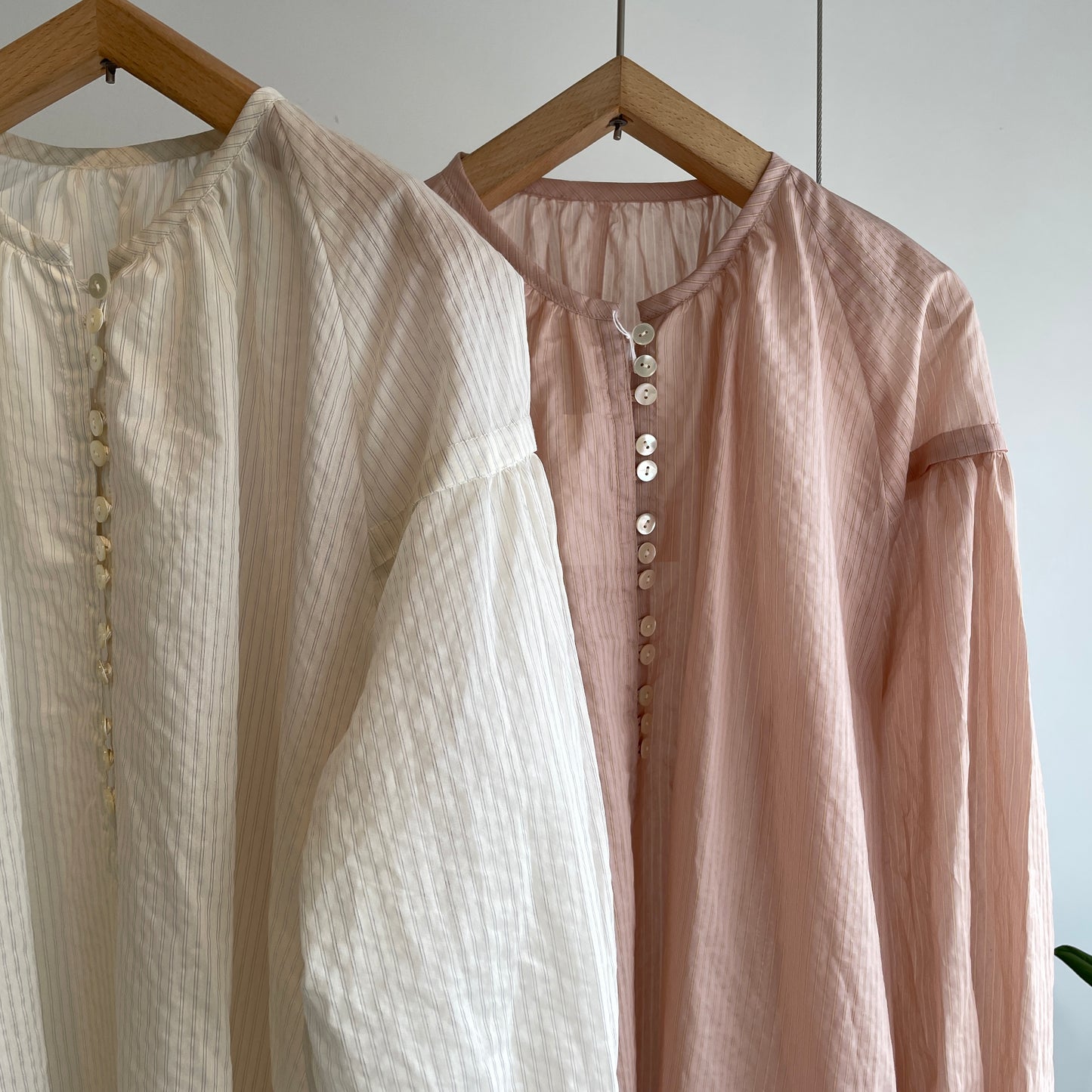 yuni //C/Pe stripe gather sleeves OP 1701OP019261