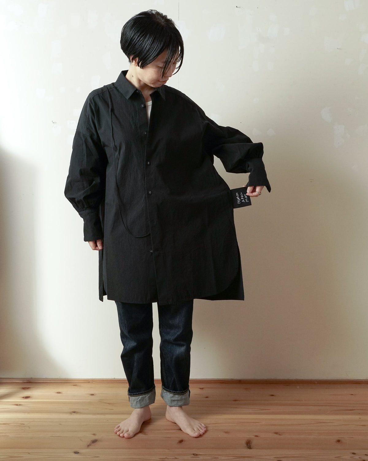 MarchAprilMay//param shirts パラムシャツ(バックオープンシャツ)