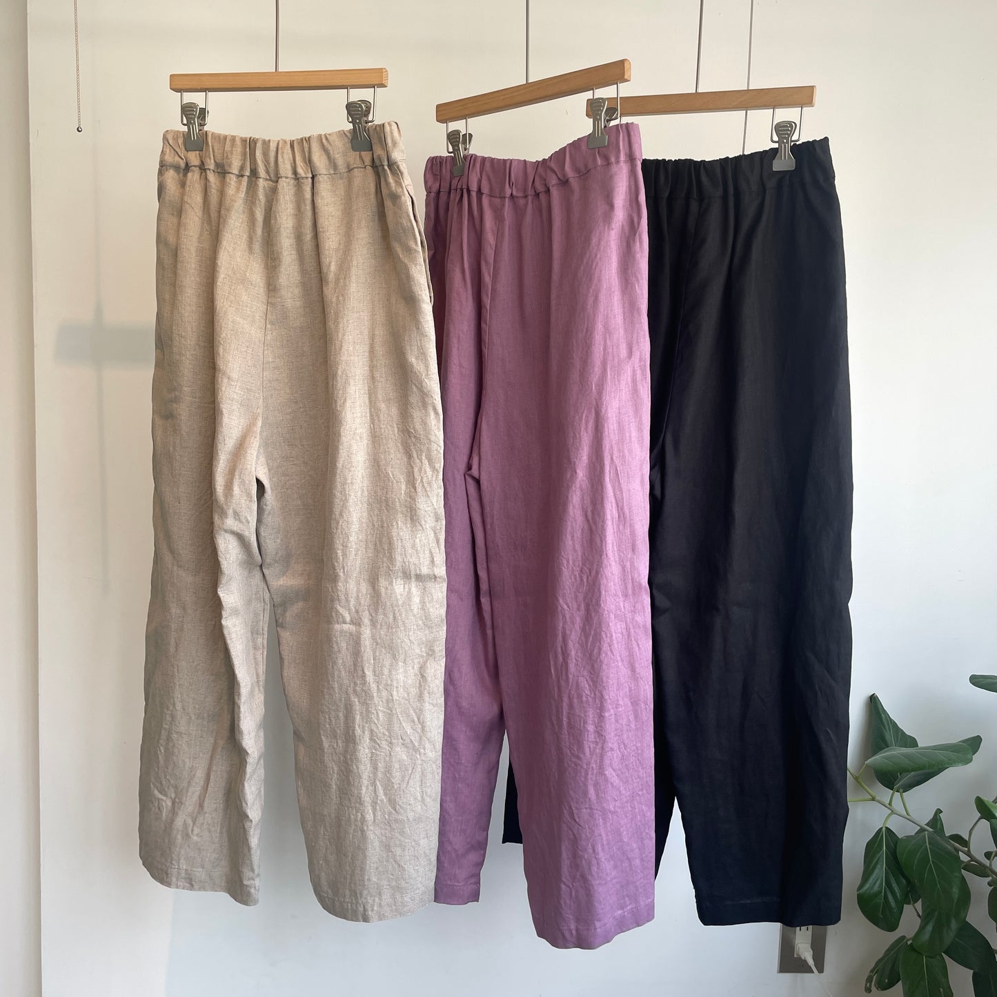 yuni//40/1 Linen easy gum tack パンツ　1701PT028261