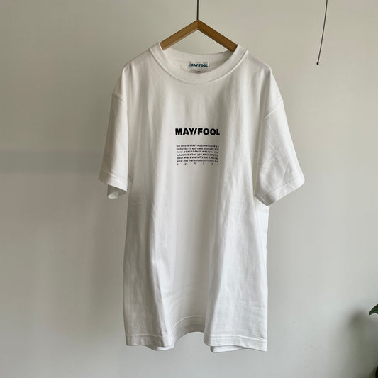 MAYFOOL //半袖Tシャツ LOGO PRINT 5-6-008